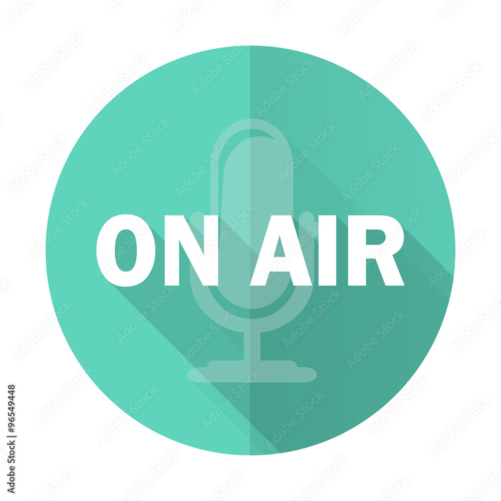 on air blue flat desgn circle icon with long shadow on white background on air blue flat desgn circle icon with long shadow on white background