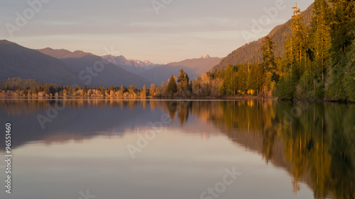 Sunset over Lake Quinault, Olympic National Forest, Washington