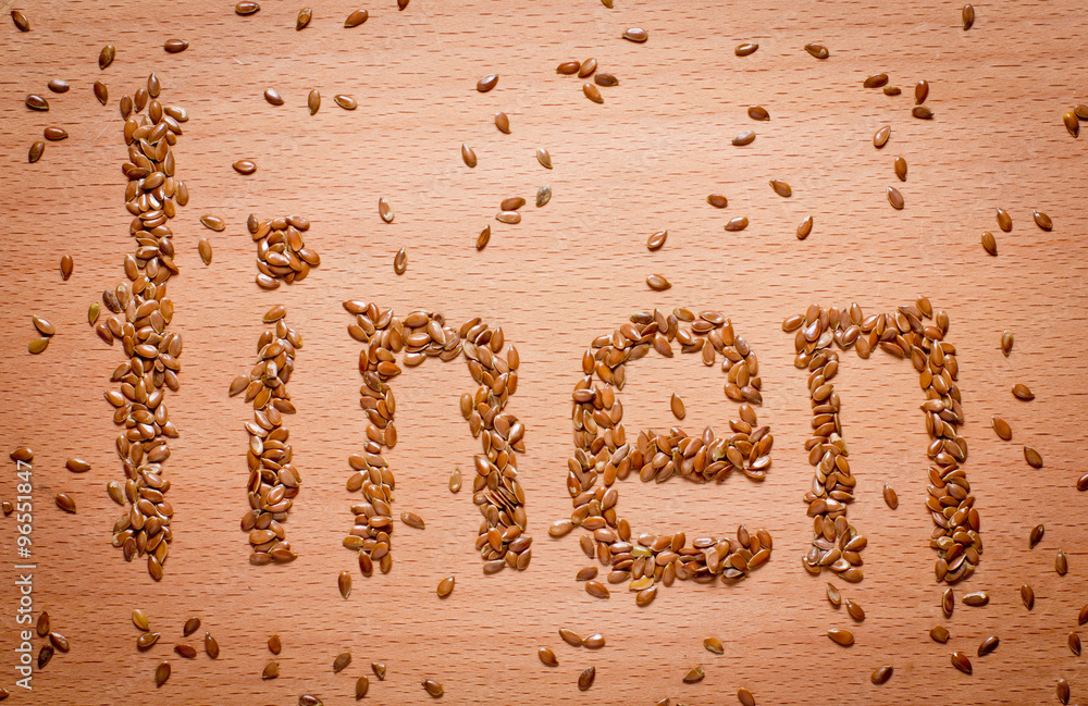 flax seeds on the board flax seeds on the board