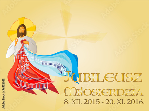 Jubilee of Mercy Holy Year background with polish text photo