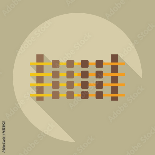 Flat modern design with shadow icons shashlik