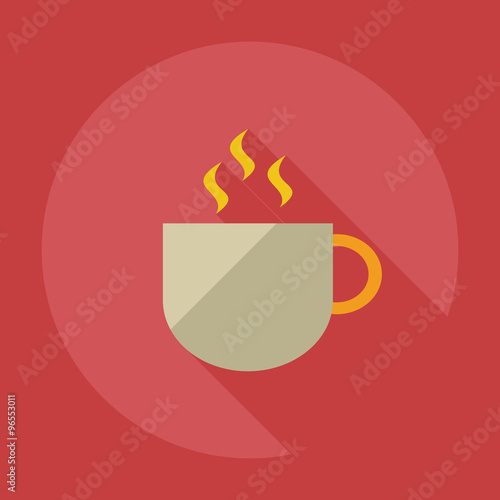 Flat modern design with shadow icons coffee