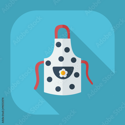 Flat modern design with shadow icons apron