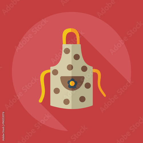 Flat modern design with shadow icons apron