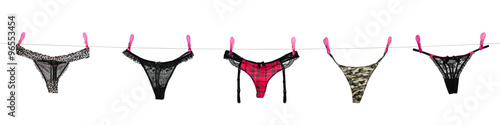 Sexy Panties hanging on a clothesline photo