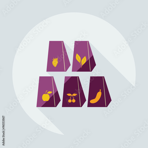 Flat modern design with shadow icons  tobacco for hookah