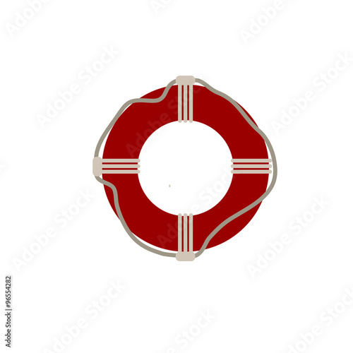 lifebuoy flat colored icon