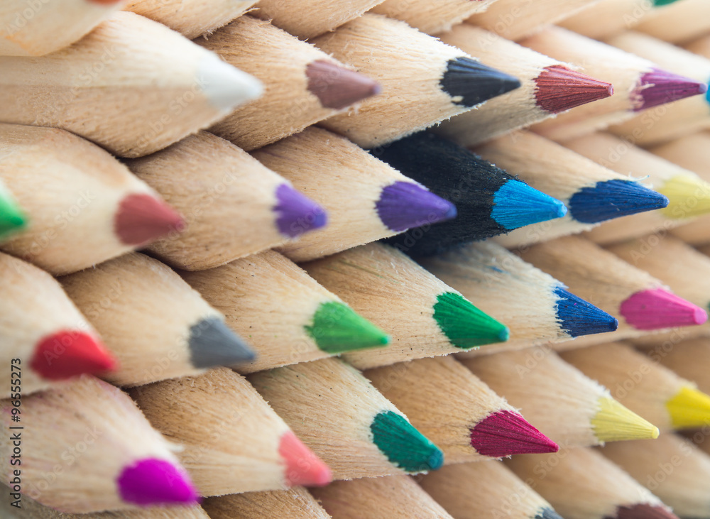 colorful pencils macro, Individuality, Standing Out From The Crowd, leadership, contrasts colorful pencils macro, Individuality, Standing Out From The Crowd, leadership, contrasts