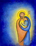 Christmas nativity scene Holy family Mary Joseph and child Jesus