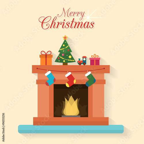 Christmas fireplace 