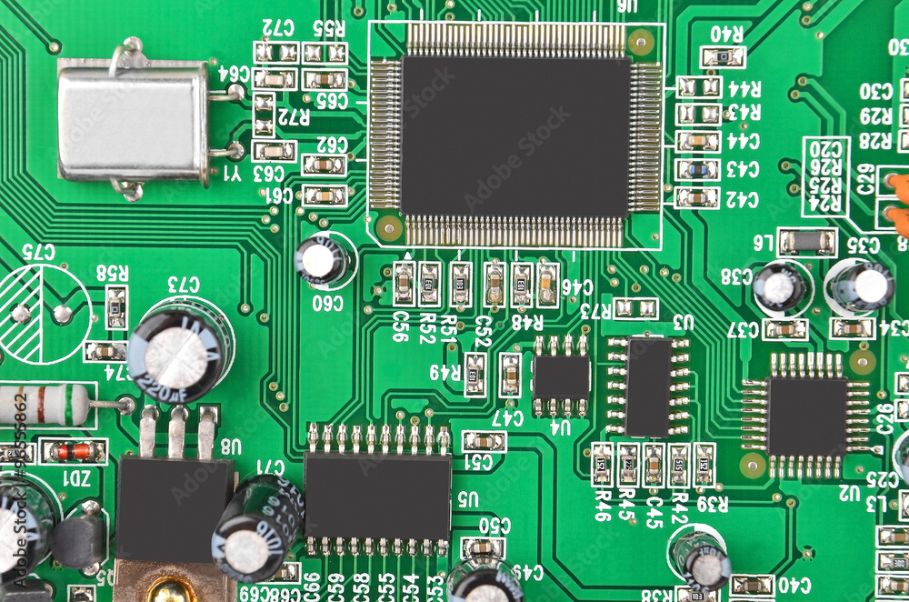 Green computer motherboard Green computer motherboard