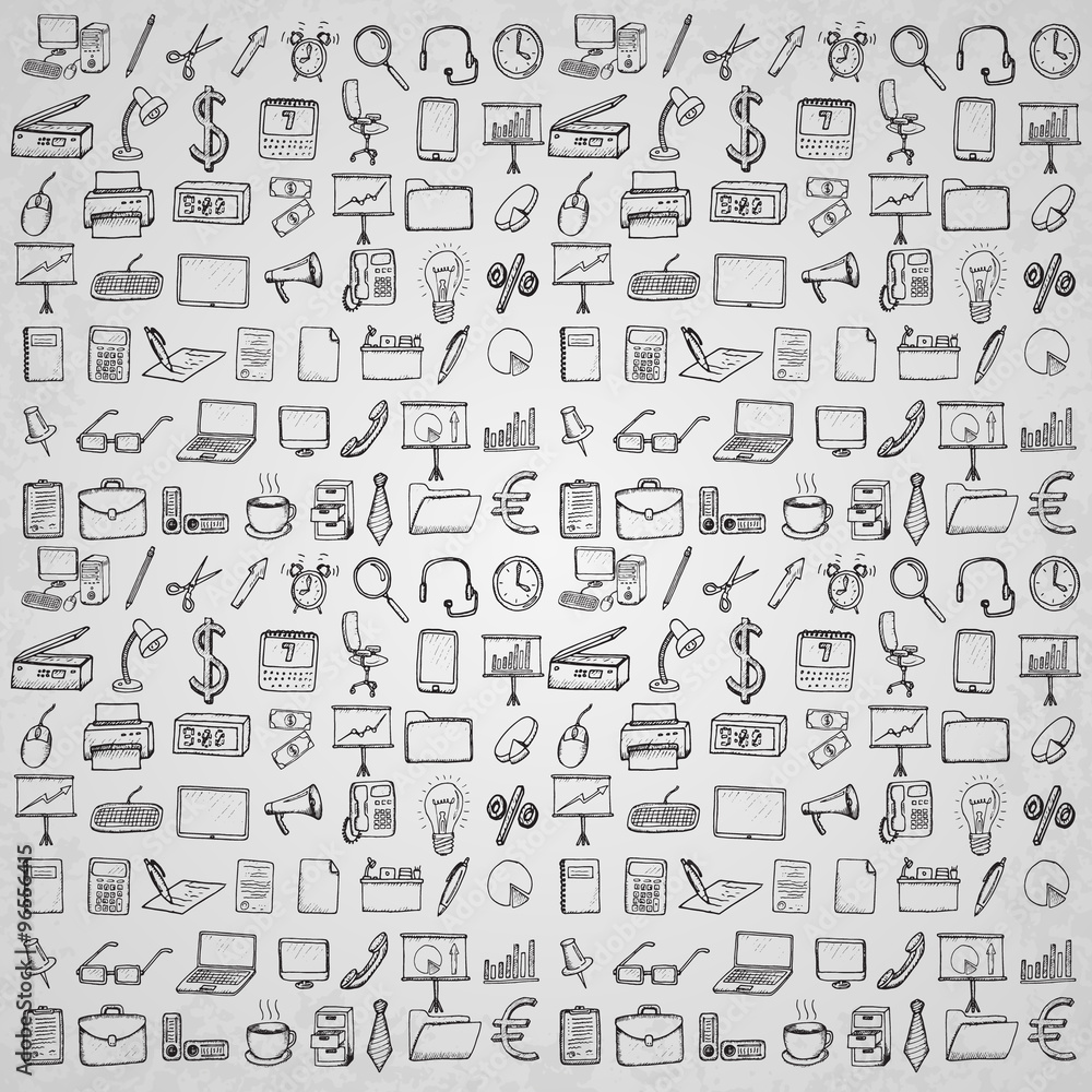 Office and business icons set. Office and business icons set.