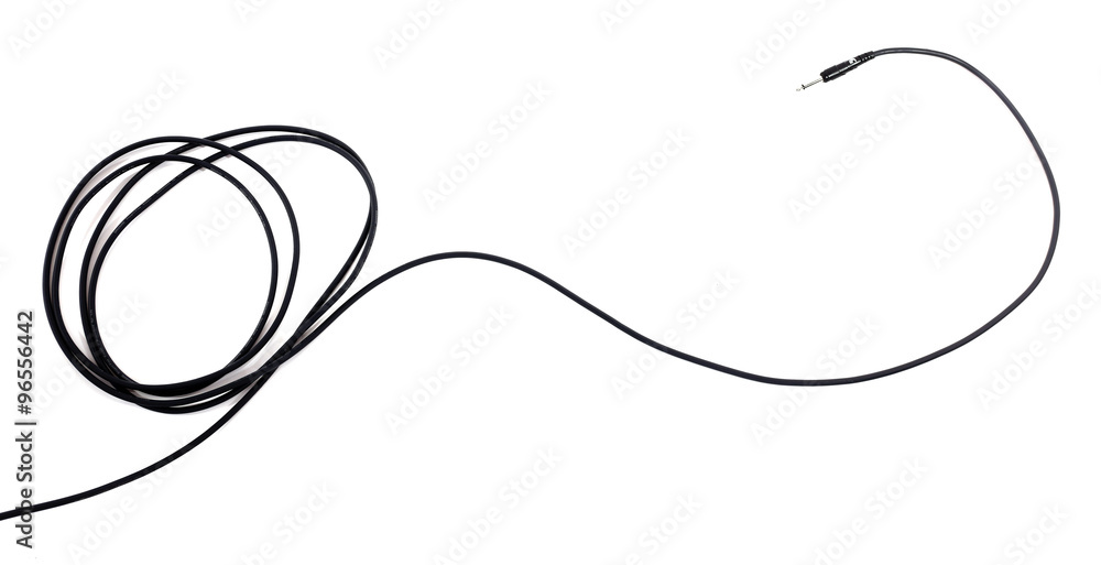 Black wire isolated on white Black wire isolated on white