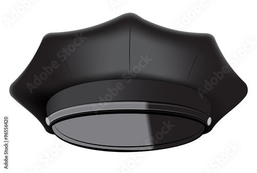 Black Police Cap
