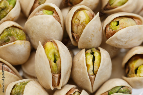 Pistachio nuts, close up