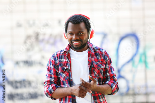 African American man with h...