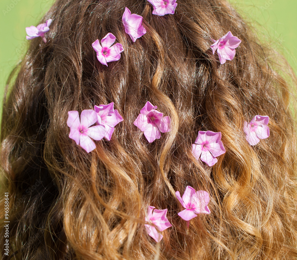 Flowers in Girl's Hair