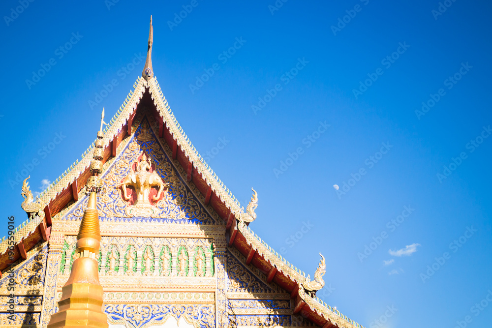 Sri Don Chai temple is tourist attraction of Chiang Khong, Chian