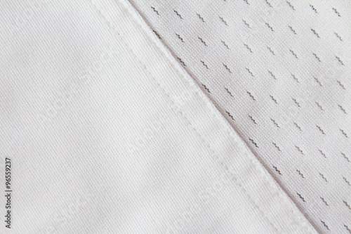Wall Mural Diagonal seam on white jersey fabric