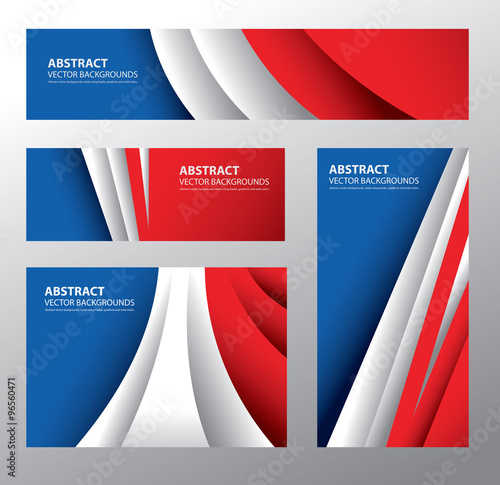 Abstract France Flag, French Colors (Vector Art)