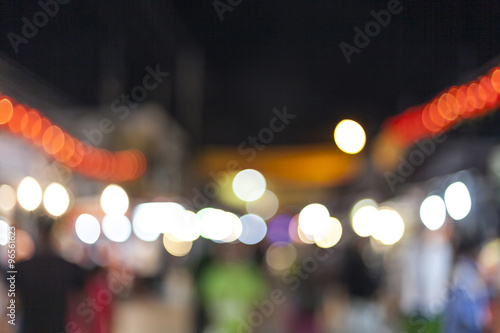 Beautiful bokeh market along the way. © apidachjsw