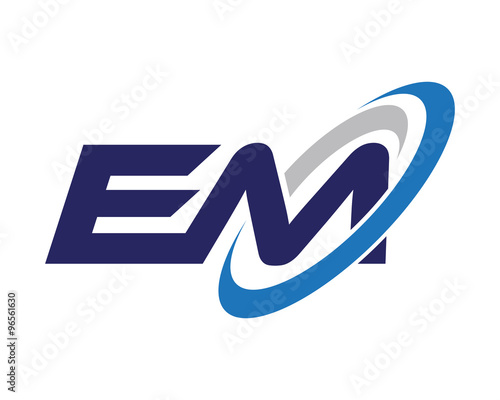 EM Letter Swoosh Media Logo
