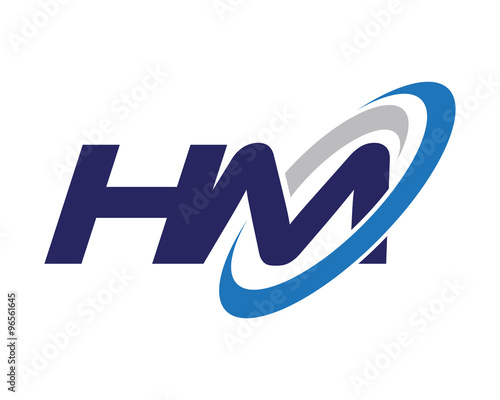 HM Letter Swoosh Media Logo