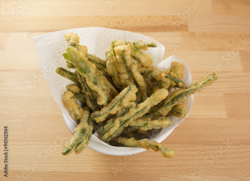 Green Beans Tempura in a Bowl photo