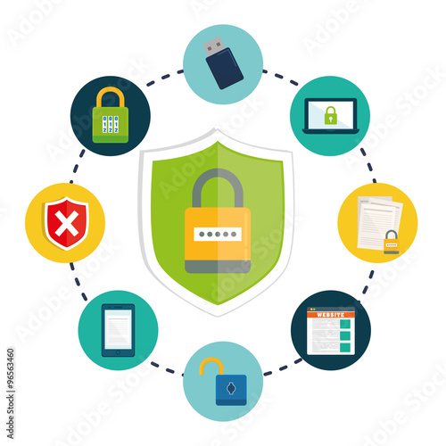 Privacy and security system graphic icons