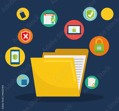 Privacy and security system graphic icons