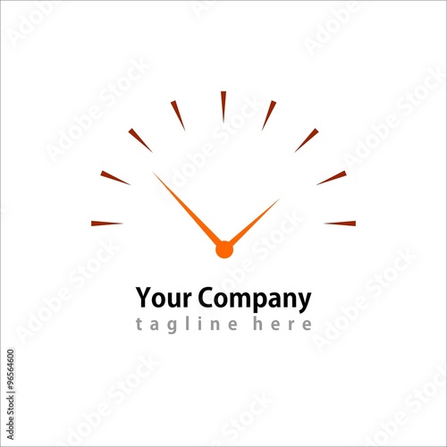 Time Clock vector logo icon