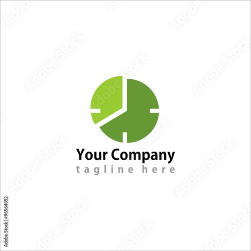 Time Clock vector logo icon