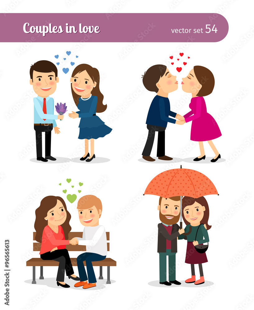 Couple in love. First date Couple in love. First date