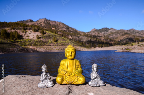 One Ancient Buddha Statue photo