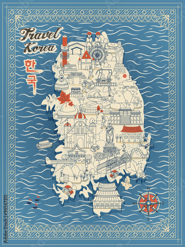 South Korea travel map