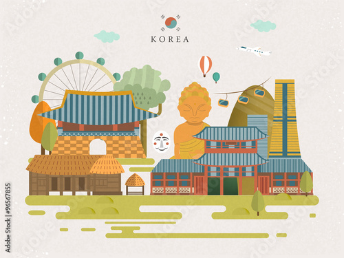 South Korea travel poster