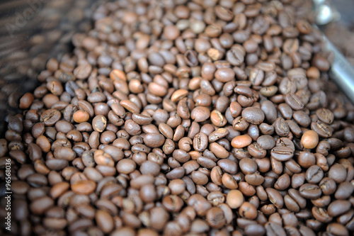 Close-up of coffee beans background.