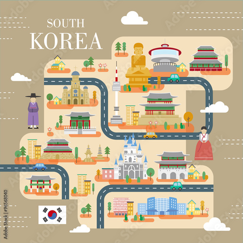 South Korea travel poster