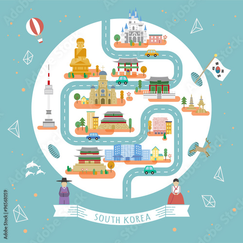 South Korea travel poster