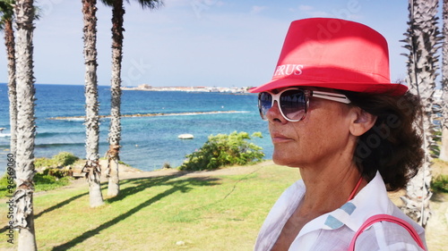 beautiful woman enjoying a vacation at the seaside 