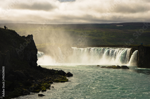 Godafoss waterfall or waterfall of the gods, north Iceland