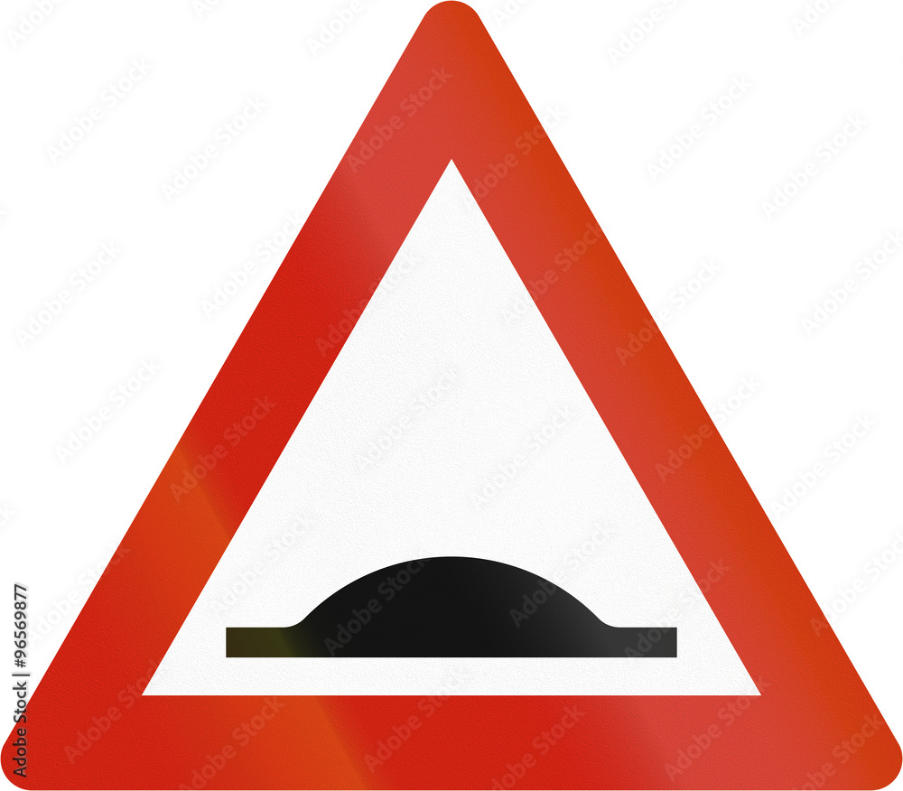 Norwegian road warning sign - Road bump Norwegian road warning sign - Road bump