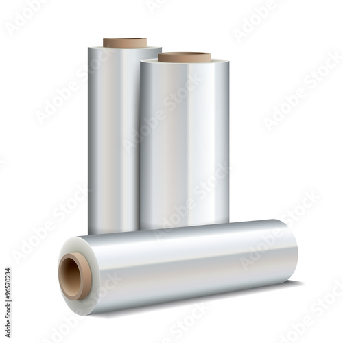 Roll of wrapping plastic stretch film