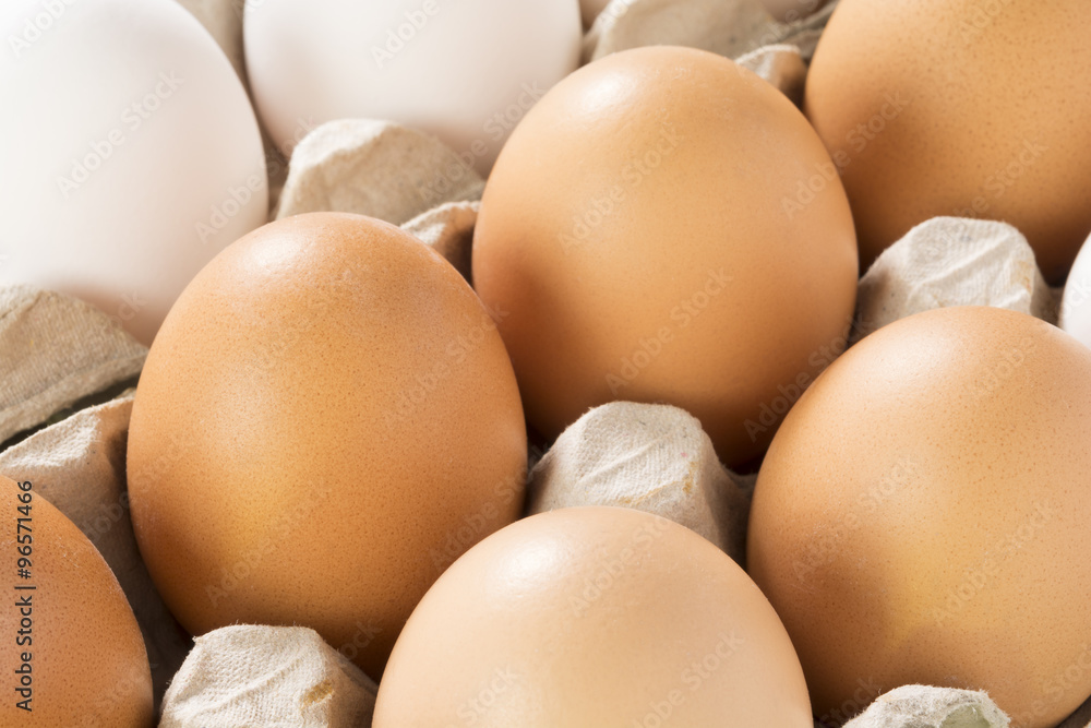 Fresh eggs in a carton Fresh eggs in a carton