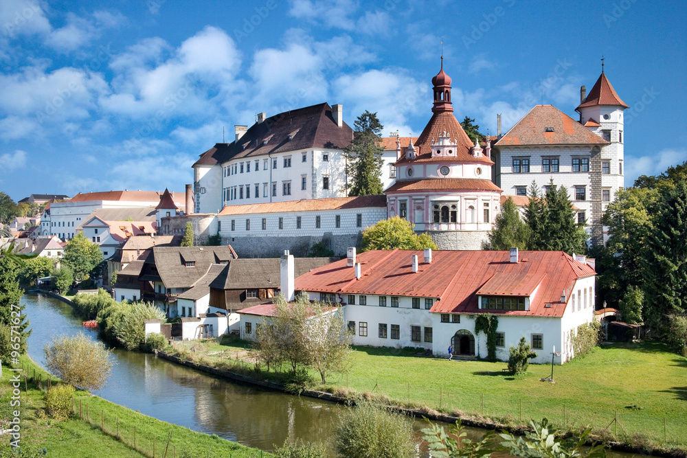 castle and town Jindrichuv Hradec, Bohemia, Czech republic