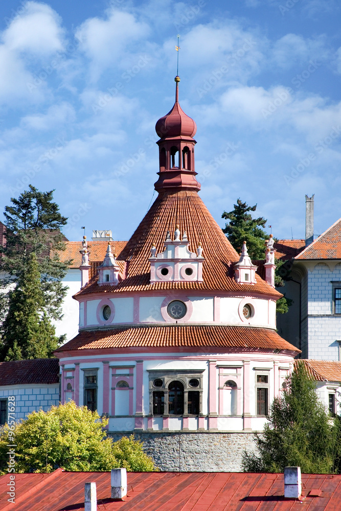 castle and town Jindrichuv Hradec, Bohemia, Czech republic