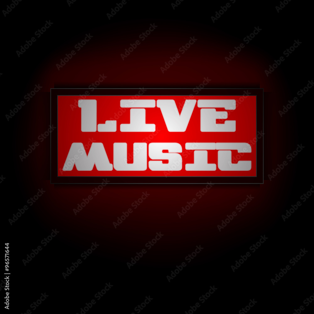 red luminous display board live music red luminous display board live music