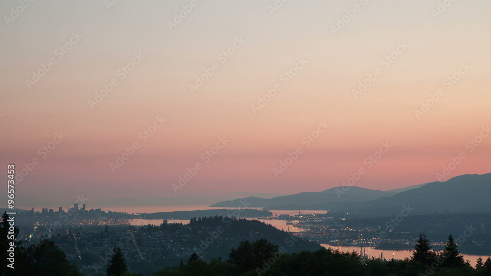 4K Time lapse zoom out Vancouver cityscape view at sunset
4K Time lapse zoom out Vancouver cityscape view at sunset