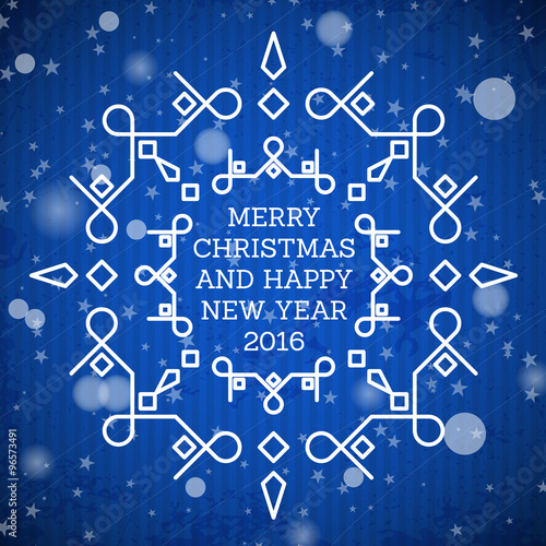 blue christmas ornamental snowflake