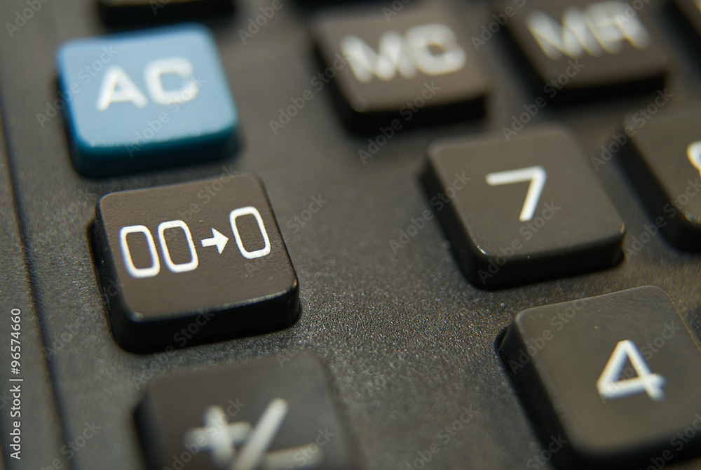 The buttons of the device for computing close-up The buttons of the device for computing close-up